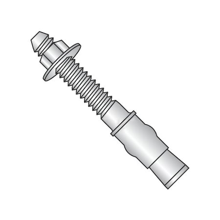 Wedge Anchor, 5/8 in Dia., 3-1/2" L, Stainless Steel Plain, 25 PK